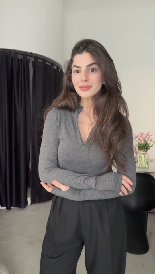 Dilvin fermuarlı antrasit body