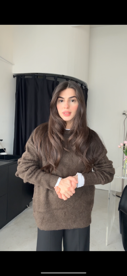 Acı kahve tüylü yeni sezon kazak