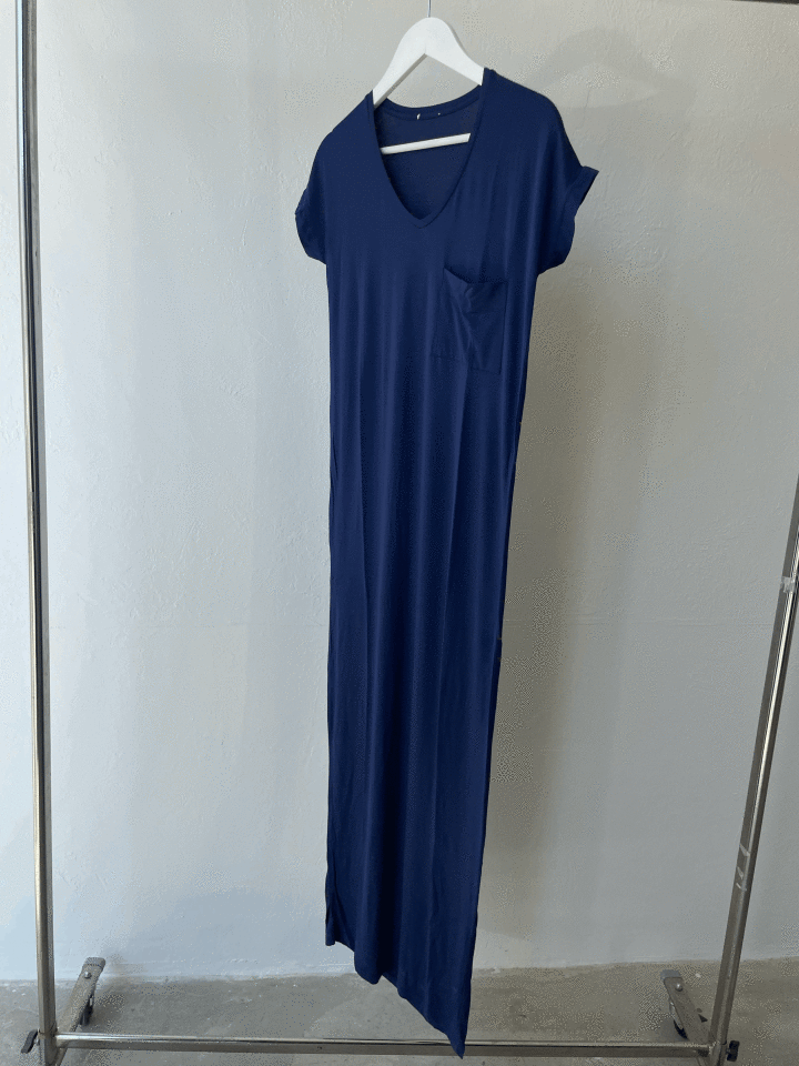 Hm lacivert basic elbise
