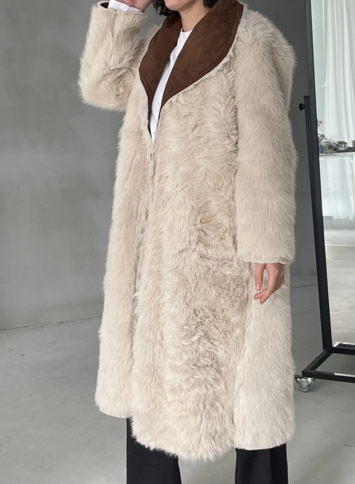 çift taraflı maxi boy dolgun kürk