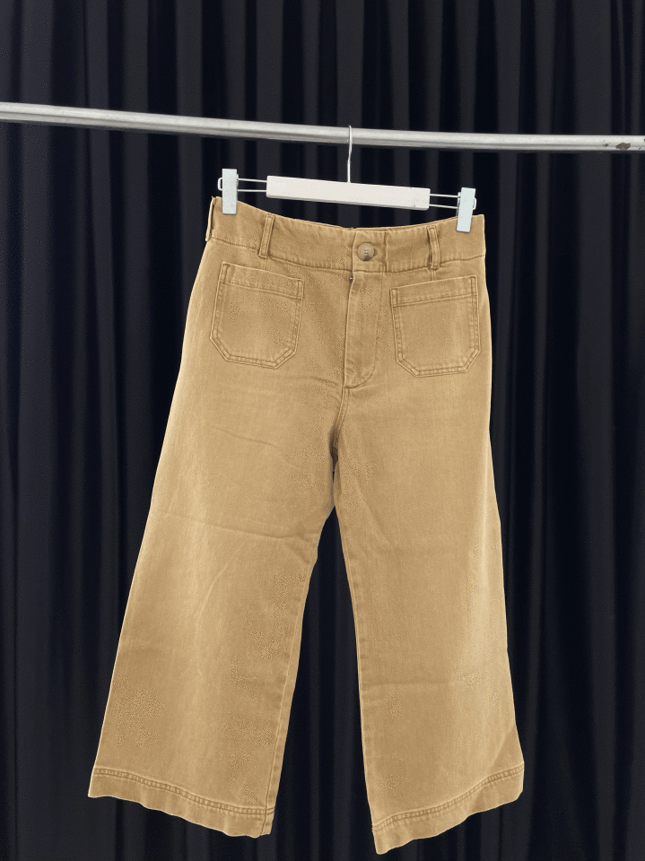 Bilekte camel ön cep detaylı jean