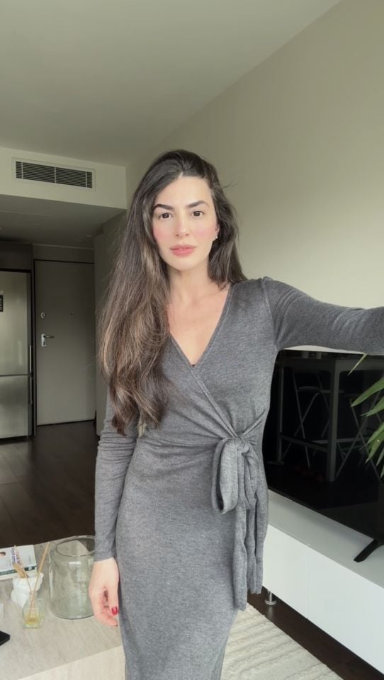 Orjinal marka kuşak detaylı pamuk elbise