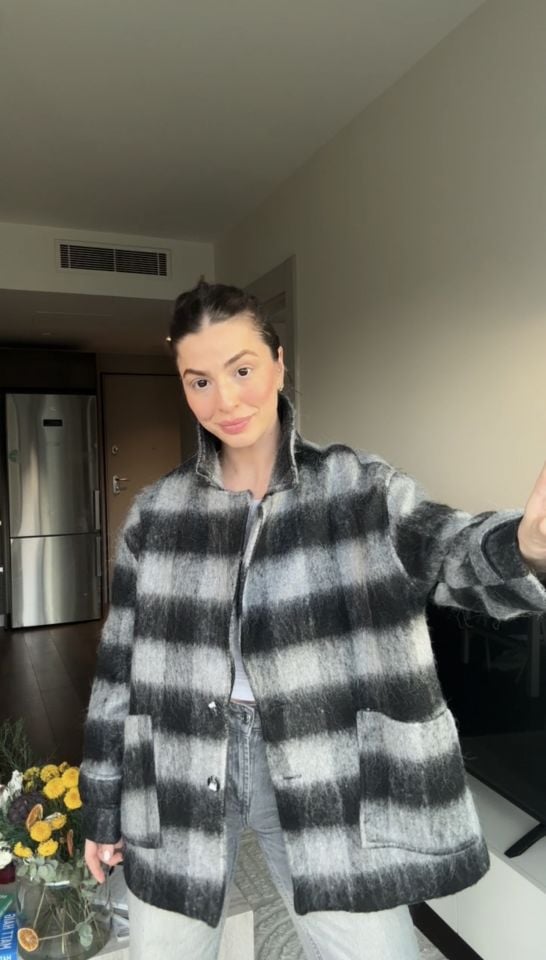 Astarlı kırçıllık oversize mont