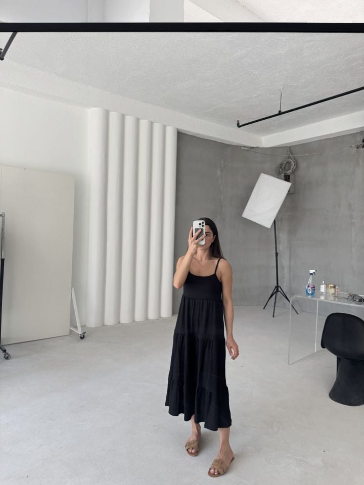 Askılı katlı lolita elbise
