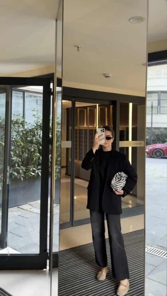 Antrasit esnek düz paça jean