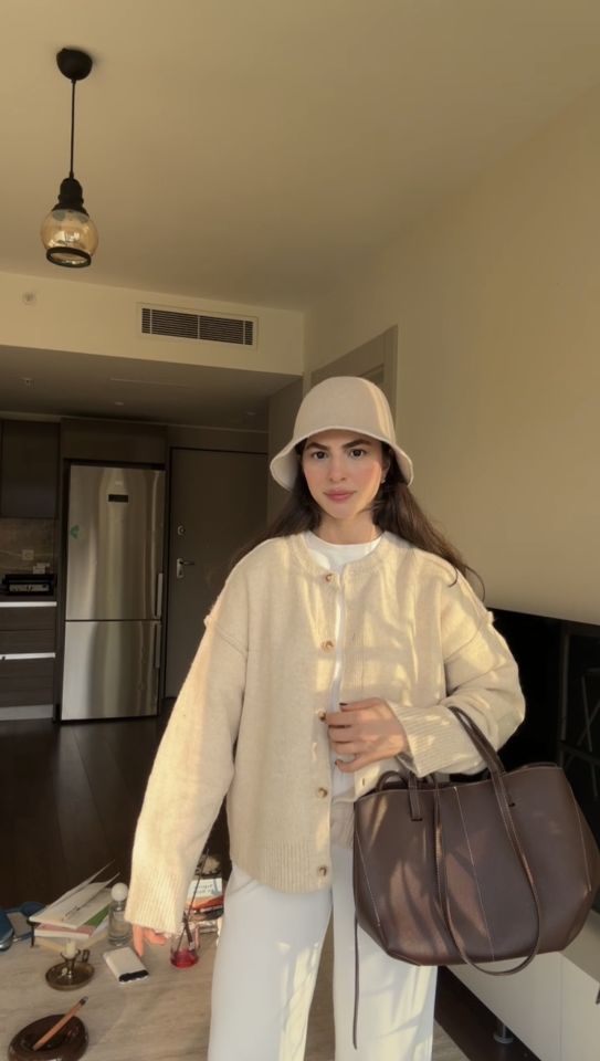 Yün düğmeli ekeu kazak hırka