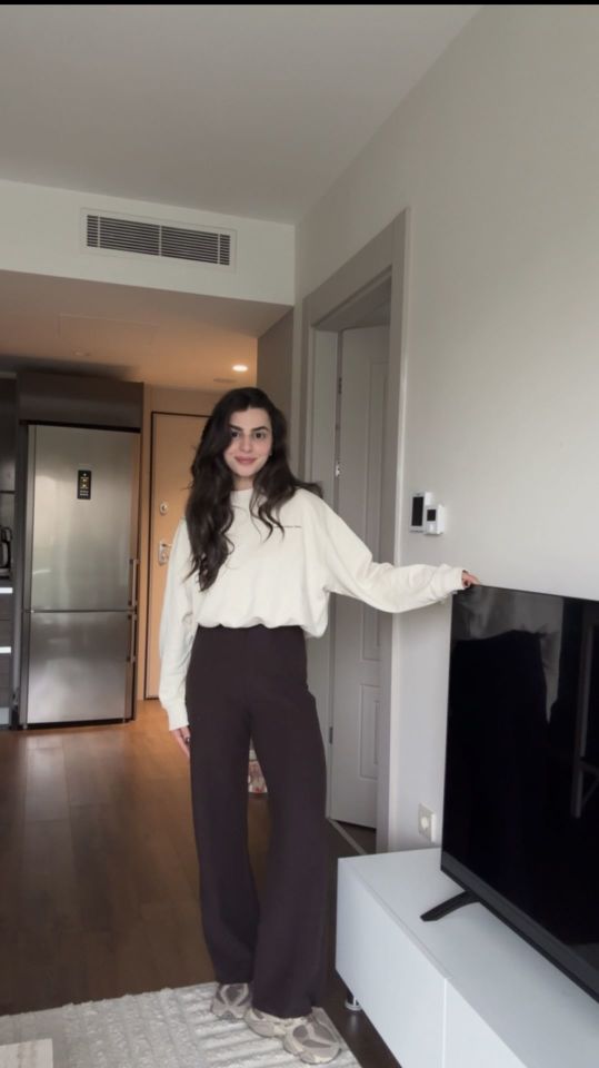 Dilvin acı kahve triko pantolon