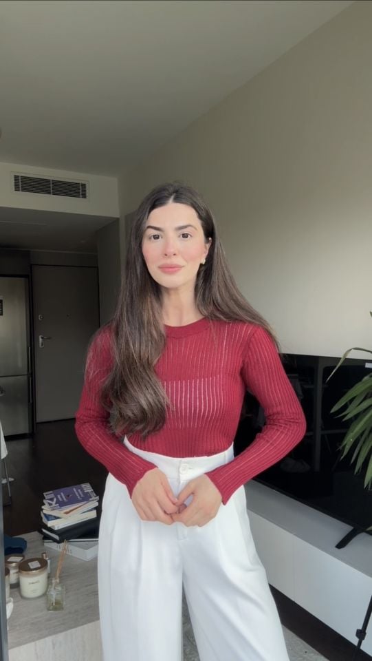 Sezon vişne çürüğü transparan bluz