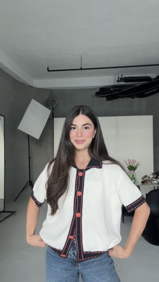 Marka muadil düğmeli kazak hırka