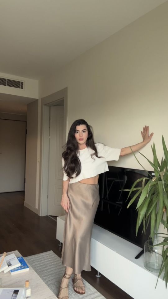 Premium kalite ipek saten vizon etek