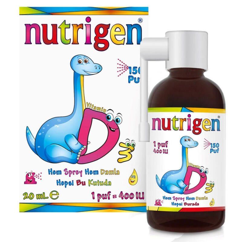 Nutrigen Vitamin D3 400 IU Sprey Damla - Takviye Edici Gıda 20ml