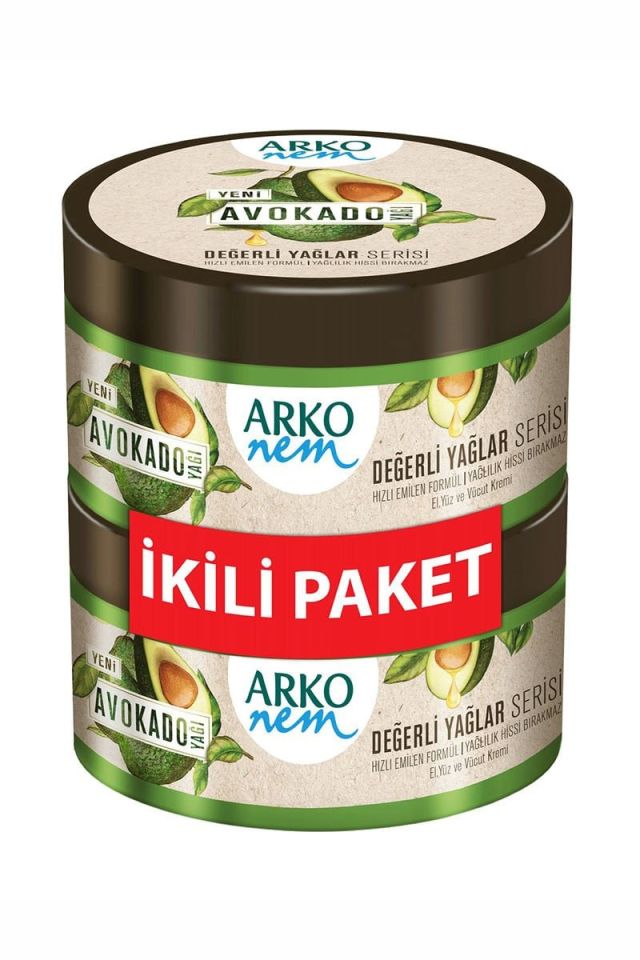 Arko Nem Krem Avokado Yağı 250 ml - 2 Adet