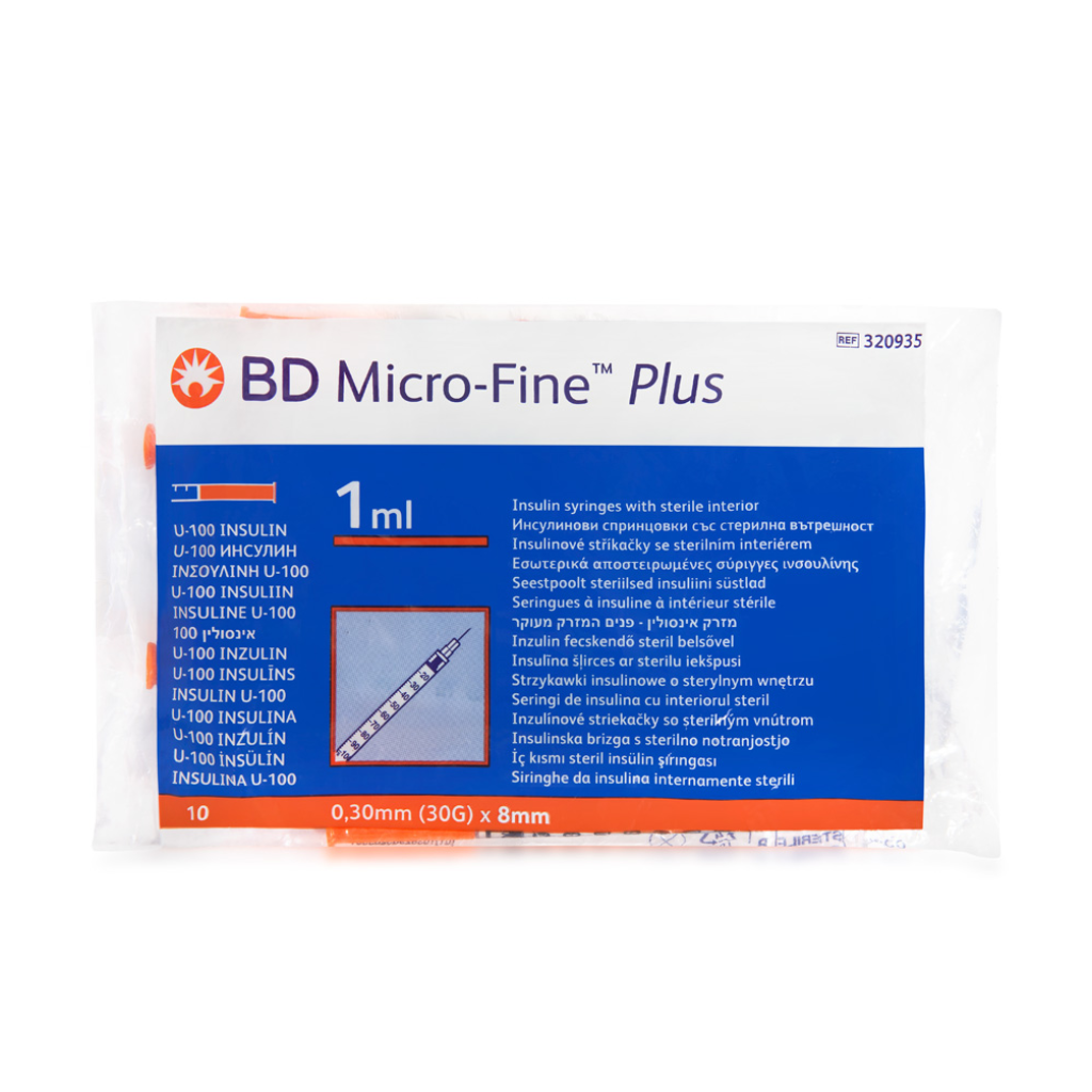 İnsülin Enjektörü - BD Micro-Fine Plus 1 ml (30Gx8mm) 10 Adet