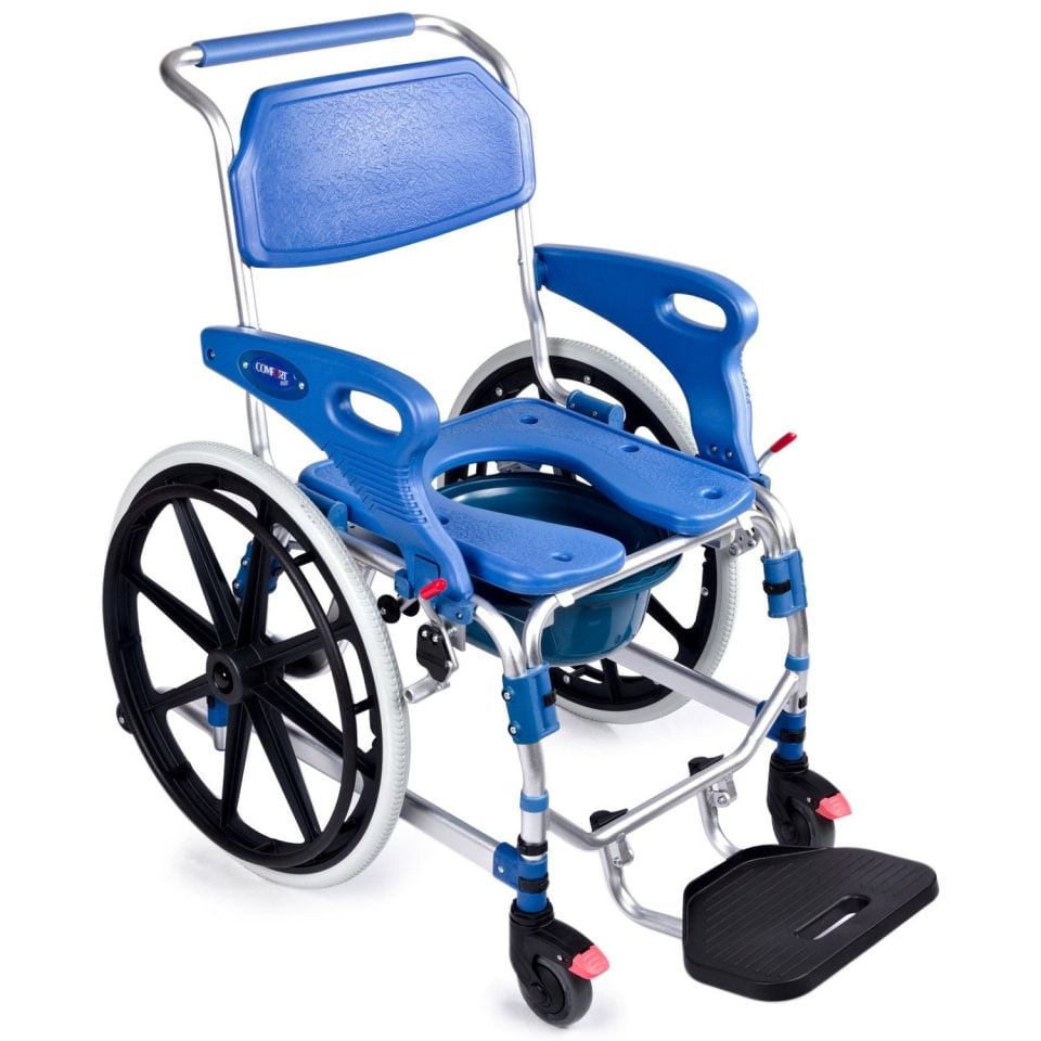 Comfort Plus DM-72 Engelli Banyo Tuvalet Sandalyesi Büyük Teker
