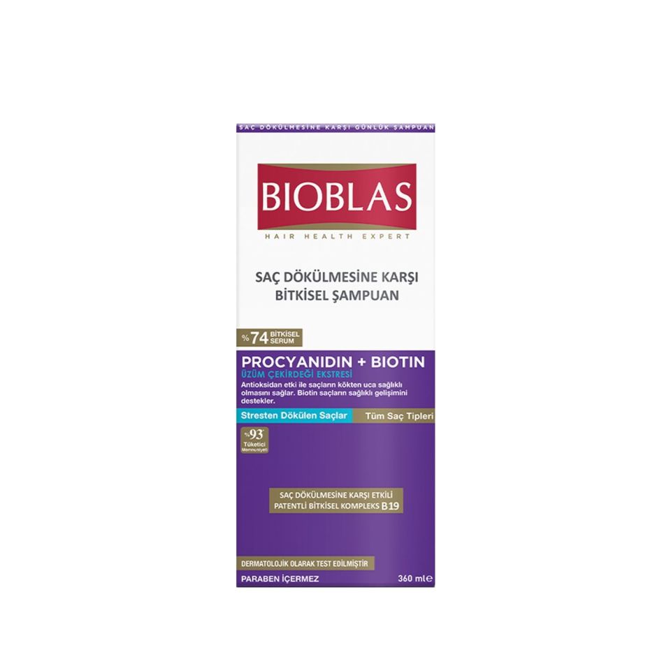 Bioblas Procyanidin Biotin Saç Dökülmesine Karşı Anti Stress Şampuan 360 ml