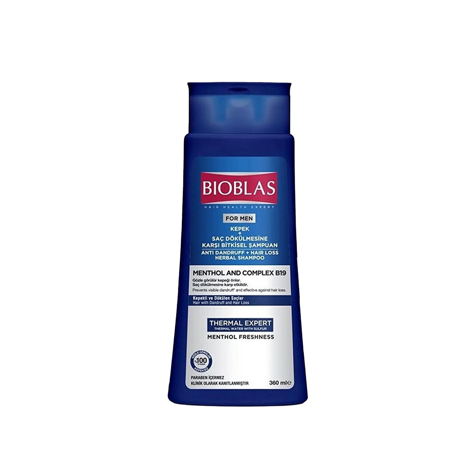 Bioblas Thermal Expert Erkeklere Özel Kepek ve Saç Dökülmesine Karşı Şampuan 360 ml