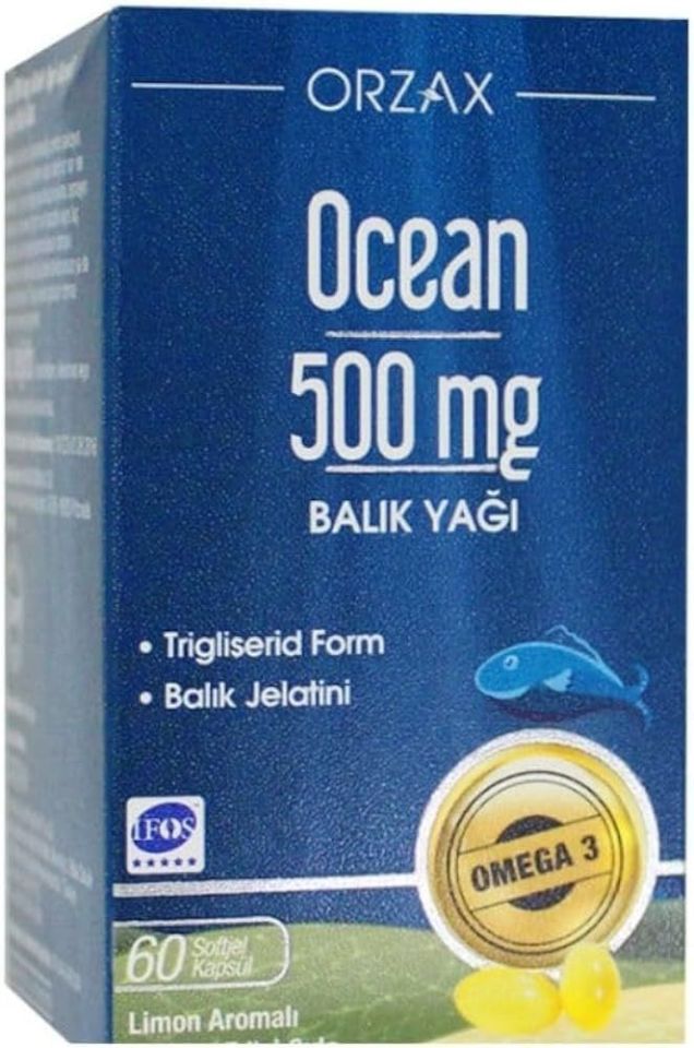 Ocean Omega 3 Balık Yağı 500 mg 60 Kapsül