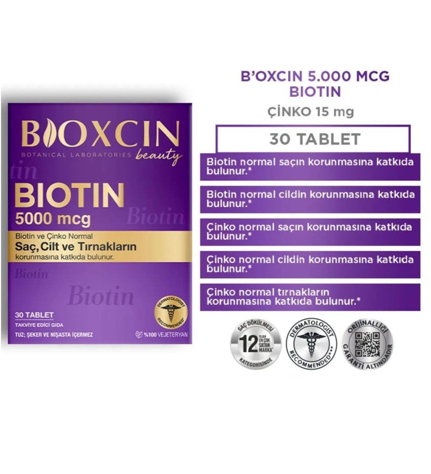 Bioxcin Biotin 5000 mcg 30 Tablet