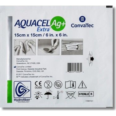 Aquacel Ag + Extra Hydrofiber Yara Örtüsü 15*15cm