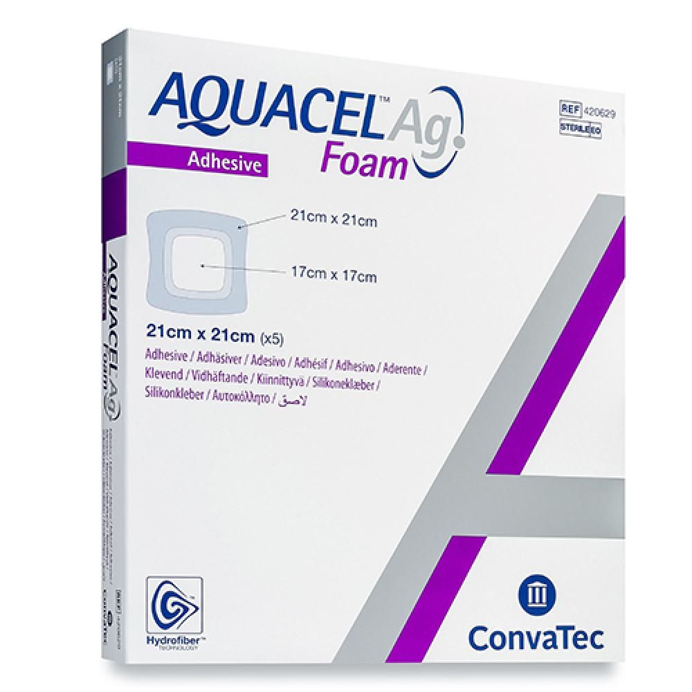 Aquacel Ag Foam Yapışkanlı Hydrofiber Örtü 21*21cm