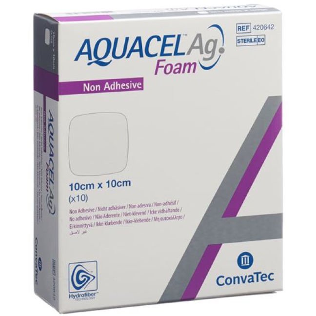 Aquacel Ag Foam Yapışkanlı Hydrofiber Örtü 10*10cm