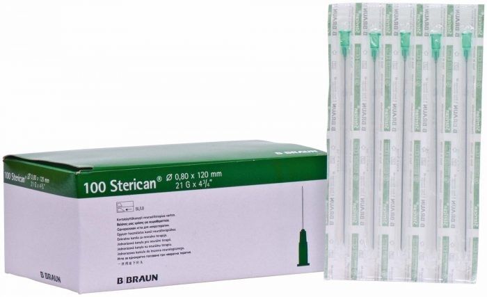 BRAUN STERİCAN İĞNE 21G 0,80X120 mm NÖRALTERAPİ İĞNESİ