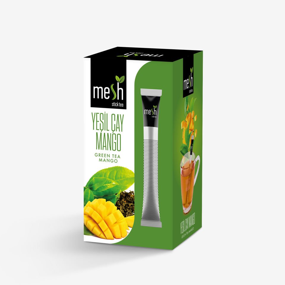 Mesh Stick Yeşil Çay Mango Bitki Çayı