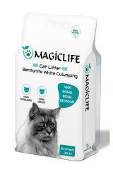 Magiclife 20 Lt Ince Tane Kokusuz Naturel Beyaz Bentonit Kedi Kumu