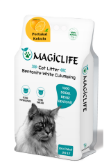 Magiclife 20 Lt Ince Tane Portakal Kokulu Beyaz Bentonit Kedi Kumu