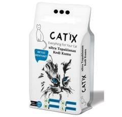 Cat'ix 20lt Beyaz Bentoint Kokusuz Ince Taneli Kedi Kumu Ultra Topaklama