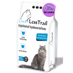 LESS Trail 20 Lt Ince Tane Lavanta Kokulu Beyaz Bentonit Kedi Kumu