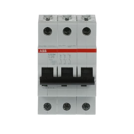 2CDS273001R0204  -  S203M-C20 Miniature Circuit Breaker - 3P - C - 20 A      15-20 gün təslim