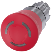 3SU1051-1HB20-0AA0  -  EMERGENCY STOP mushroom pushbutton, illuminable, 22 mm, round, metal, shiny, red, 40 mm, positive latching, acc. to EN ISO 13850, rotate-to-unlatch         15-20 gün təslim