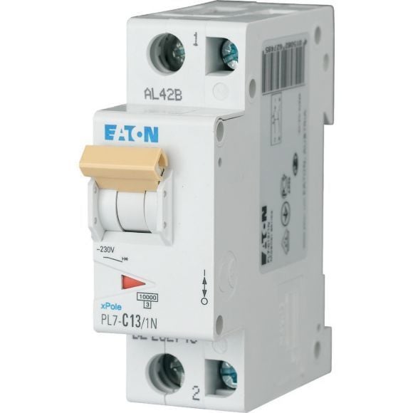 262748  -  PL7-C13/1N - Miniature circuit breaker (MCB), 13 A, 1p+N, characteristic: C      15-20 gün təslim