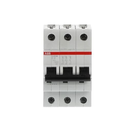 2CDS273001R0024  -  S203M-C2 Miniature Circuit Breaker - 3P - C - 2 A      15-20 gün təslim