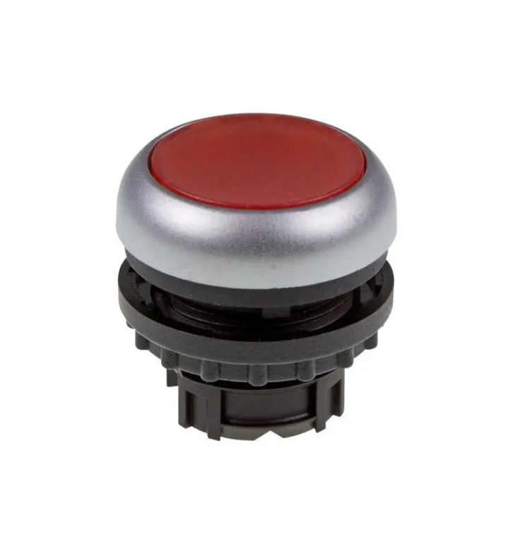 216925  -  M22-DL-R - Illuminated pushbutton actuator, RMQ-Titan, Flush, momentary, red, Blank, Bezel: titanium