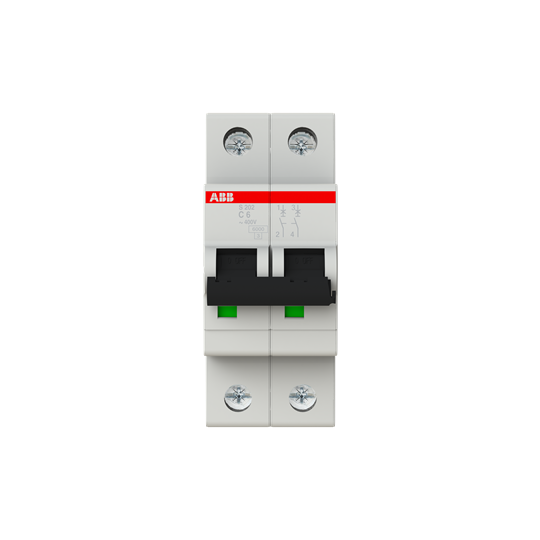 2CDS252001R0064  -  S202-C6 Miniature Circuit Breaker - 2P - C - 6 A      15-20 gün təslim