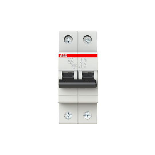 2CDS211103R0254  -  SH201-C25NA Miniature Circuit Breaker - 1+NP - C - 25 A