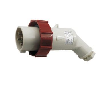 792754  -  WATERTIGHT PLUG,OFFSET ANGLE,3+EARTH,380-415V/440-460,P12-3B,RED,AC500V,16/20A