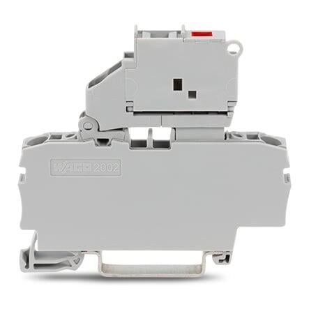 2002-1611/1000-541  -  2-conductor fuse terminal block; with pivoting fuse holder; with end plate; for 5 x 20 mm miniature metric fuse; with blown fuse indication by LED; 12 - 30 V; for DIN-rail 35 x 15 and 35 x 7.5; 2.5 mm²; Push-in CAGE CLAMP®; 2,50 mm²