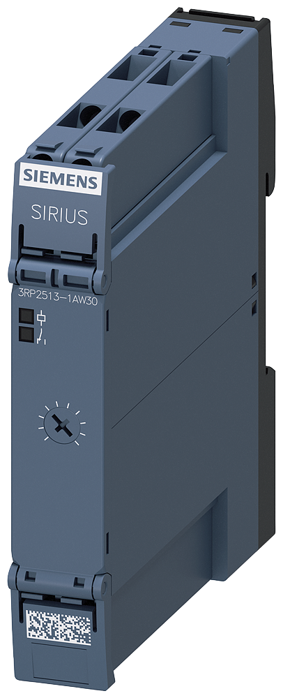 3RP2513-1AW30  -  Timing relay, electronic slow-operating 1 change-over contact, 1 time range 5...100 s 12-240 V AC/DC at 50/60 Hz AC with LED, Screw terminal