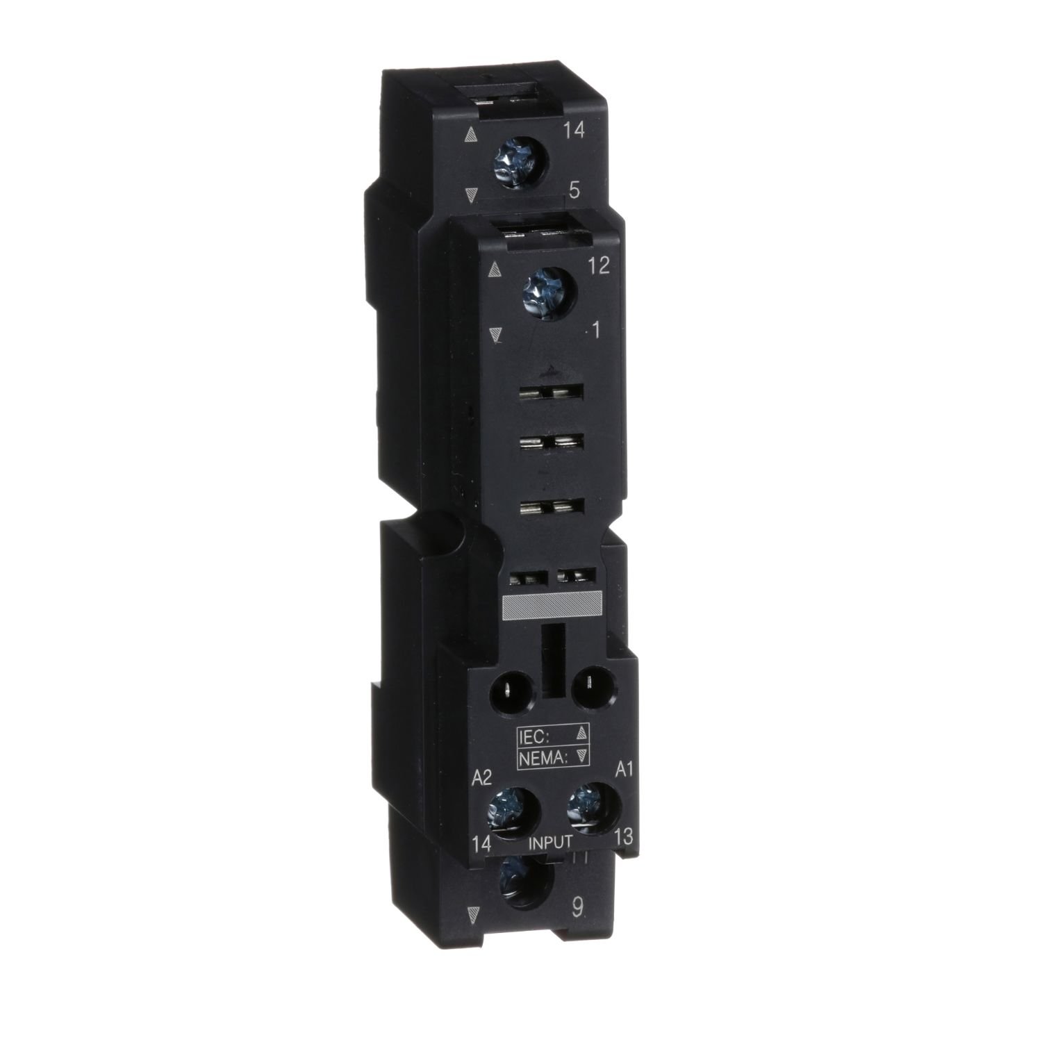 RPZF1 Socket, Harmony, for RPM1 power relays, 16A screw clamp terminals, mixed contact
