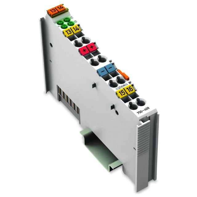 750-409  -  4-channel digital input; 24 VDC; 0.2 ms; Low-side switching