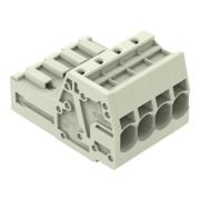 831-3204  -  1-conductor male connector; Push-in CAGE CLAMP®; 10 mm²; Pin spacing 7.62 mm; 4-pole; 100% protected against mismating; 10,00 mm²; light gray