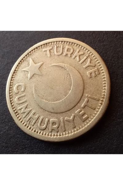 1945 yılı 25 kuruş ççt+/ça eski madeni para