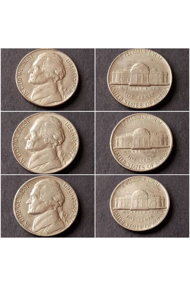 Amerika 5 cent (1976-1978) 5adet çil/ççt/haliyle Fotoğraf takı paralar gönderilecektir.