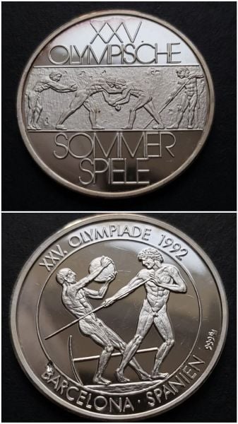 1992 Barcelona 25.Olimpiyat Oyunları 16,77 Gram Hatıra 999 Gümüş Proof - 399636680b09f2ece6