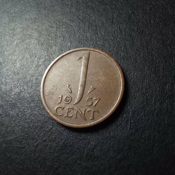 1957 Hollanda 1 cent ÇÇT+ eski yabancı madeni para - 399636681c2326b931