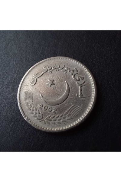 2002 Pakistan 5 rupi ÇÇT+ eski yabancı madeni para