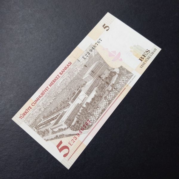 Escoines Koleksiyon E23 YTL ÇİL 8.Emisyon 5Yeni Türk Lirası eski kağıt para 399636706af839c8af